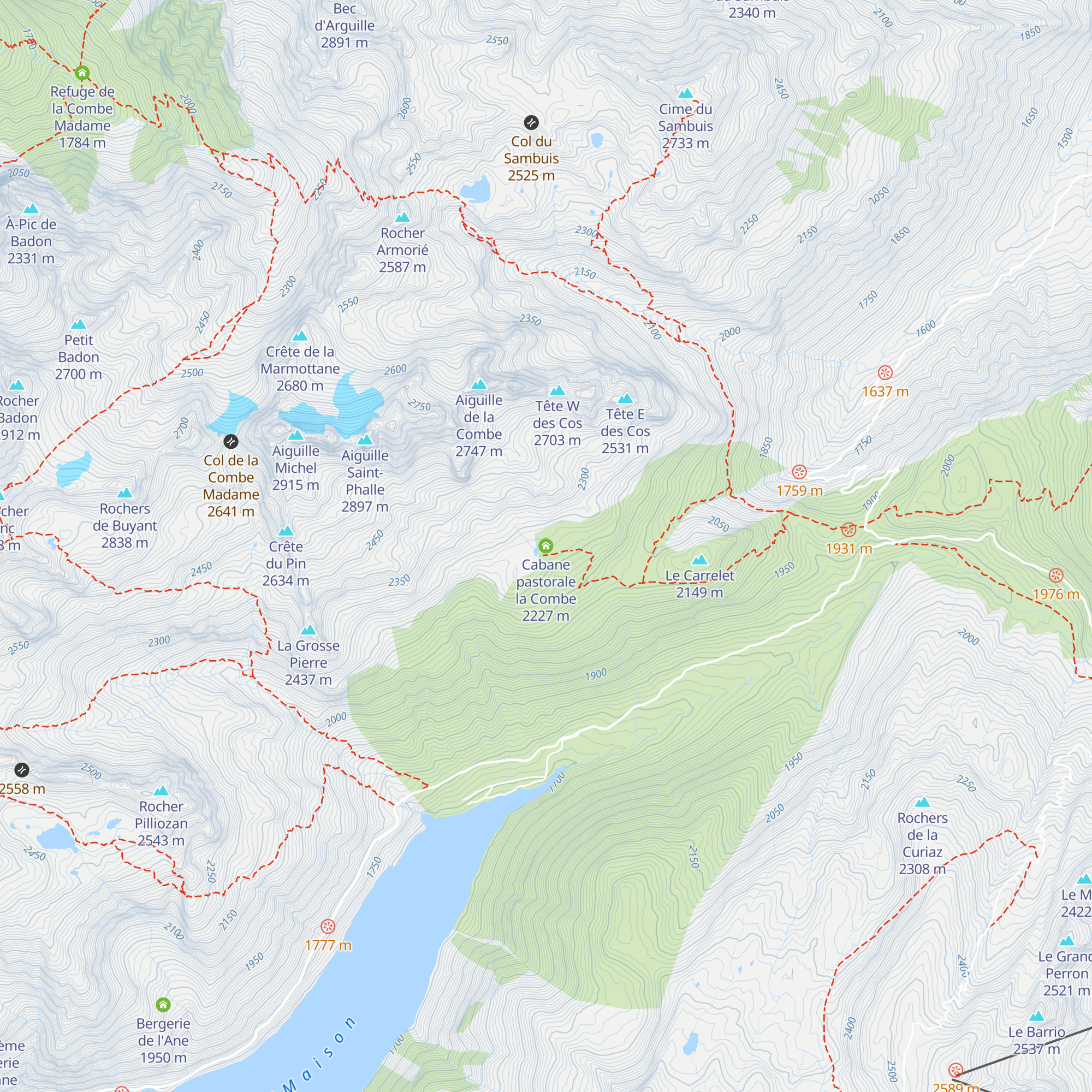 Cabane pastorale la Combe map