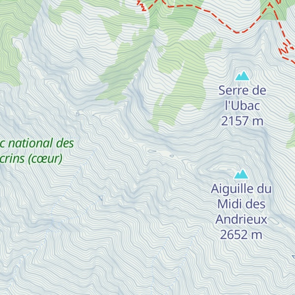 Map of Crête de la Muande