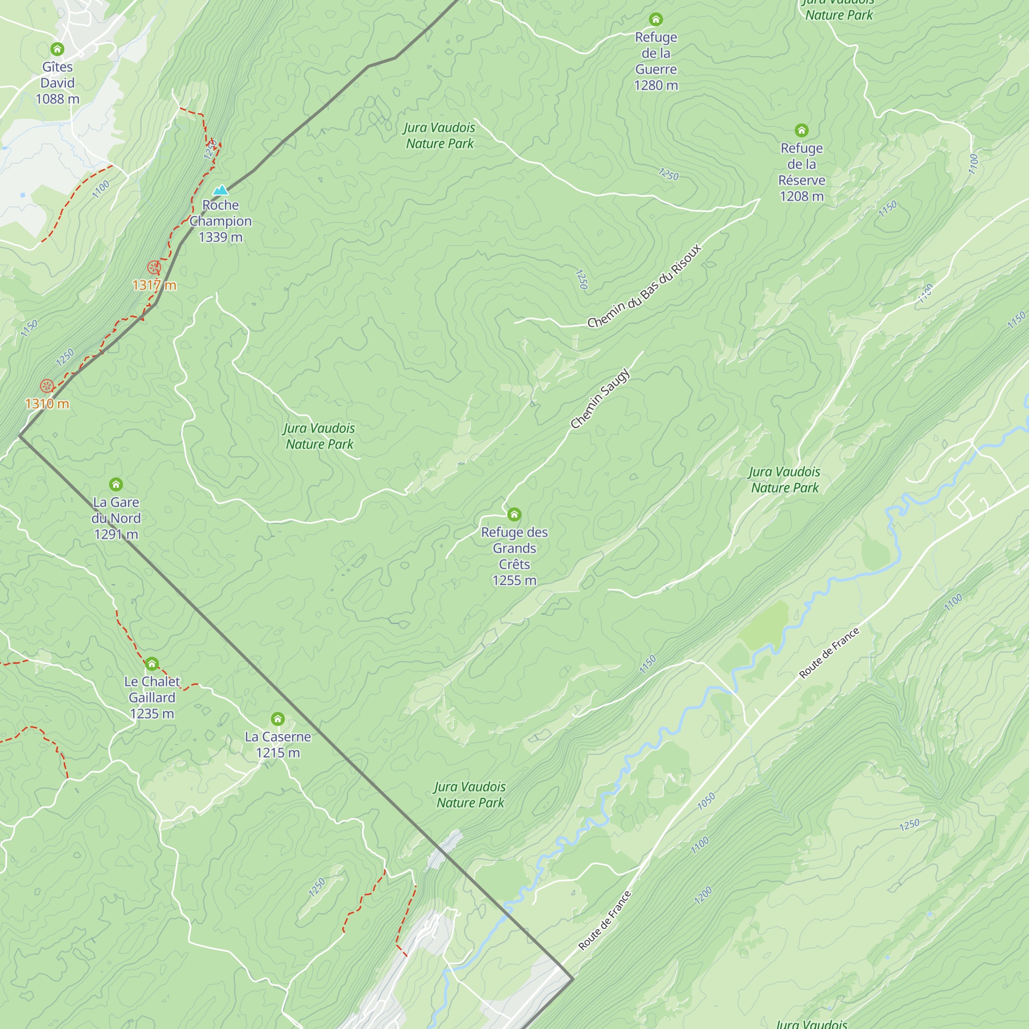 Refuge des Grands Crêts map