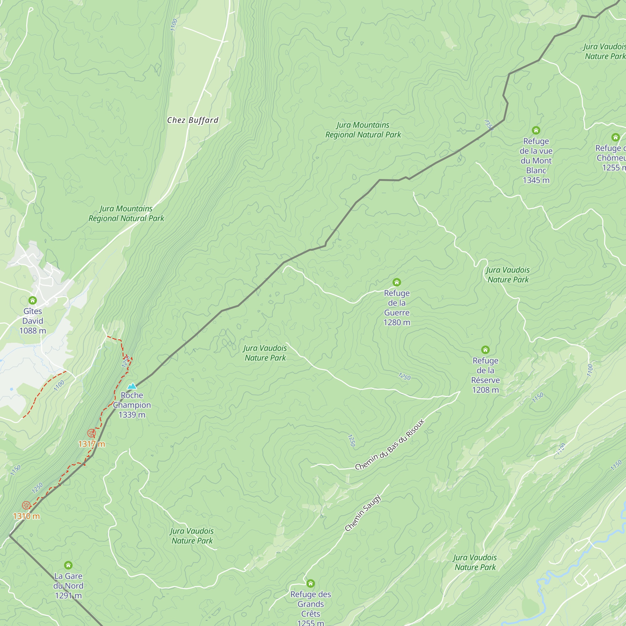 Refuge de la Plane map