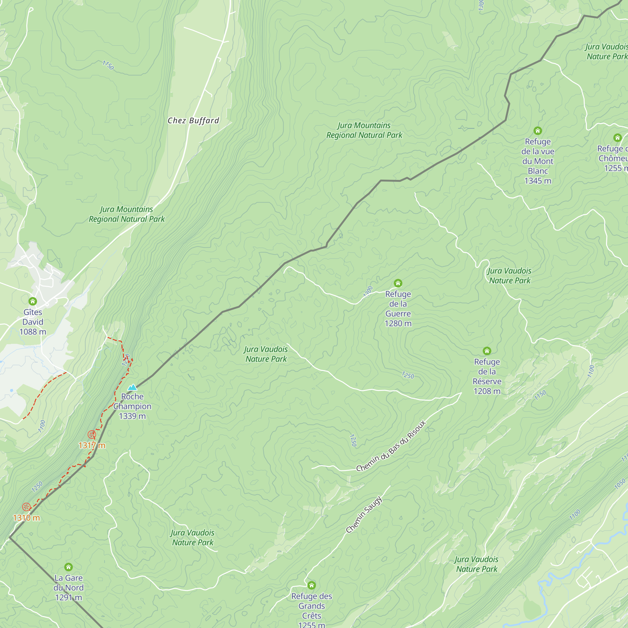 Refuge de la Plane map