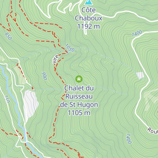 Map of Chalet du Ruisseau de St Hugon
