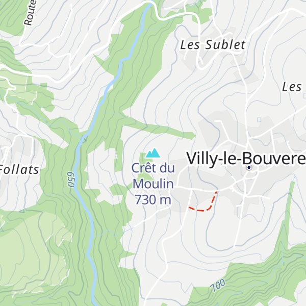 Map of Crêt du Moulin