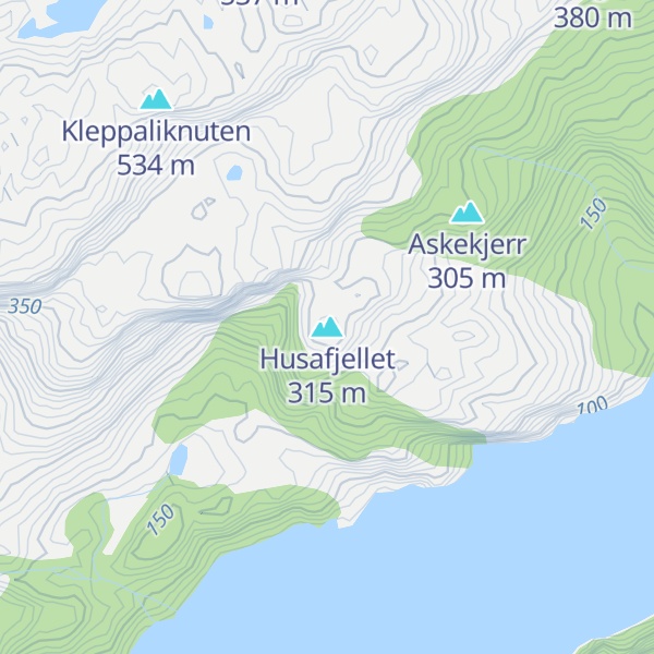 Map of Husafjellet