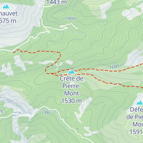 Map of Crête de Pierre-Mont