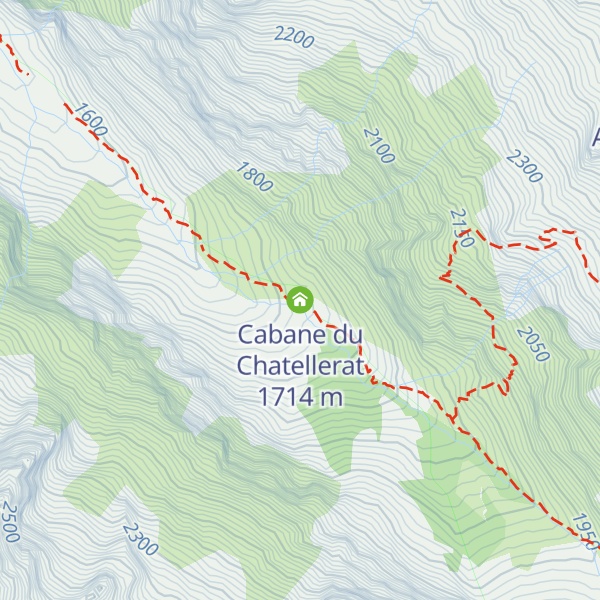 Map of Cabane du Chatellerat