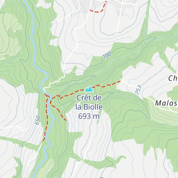 Map of Crêt de la Biolle