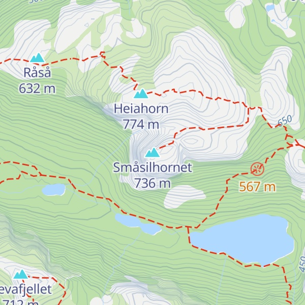 Map of Småsilhornet