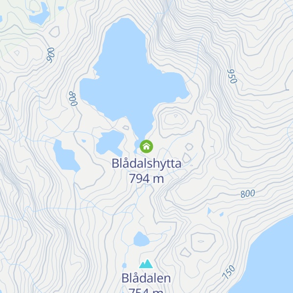 Map of Blådalshytta