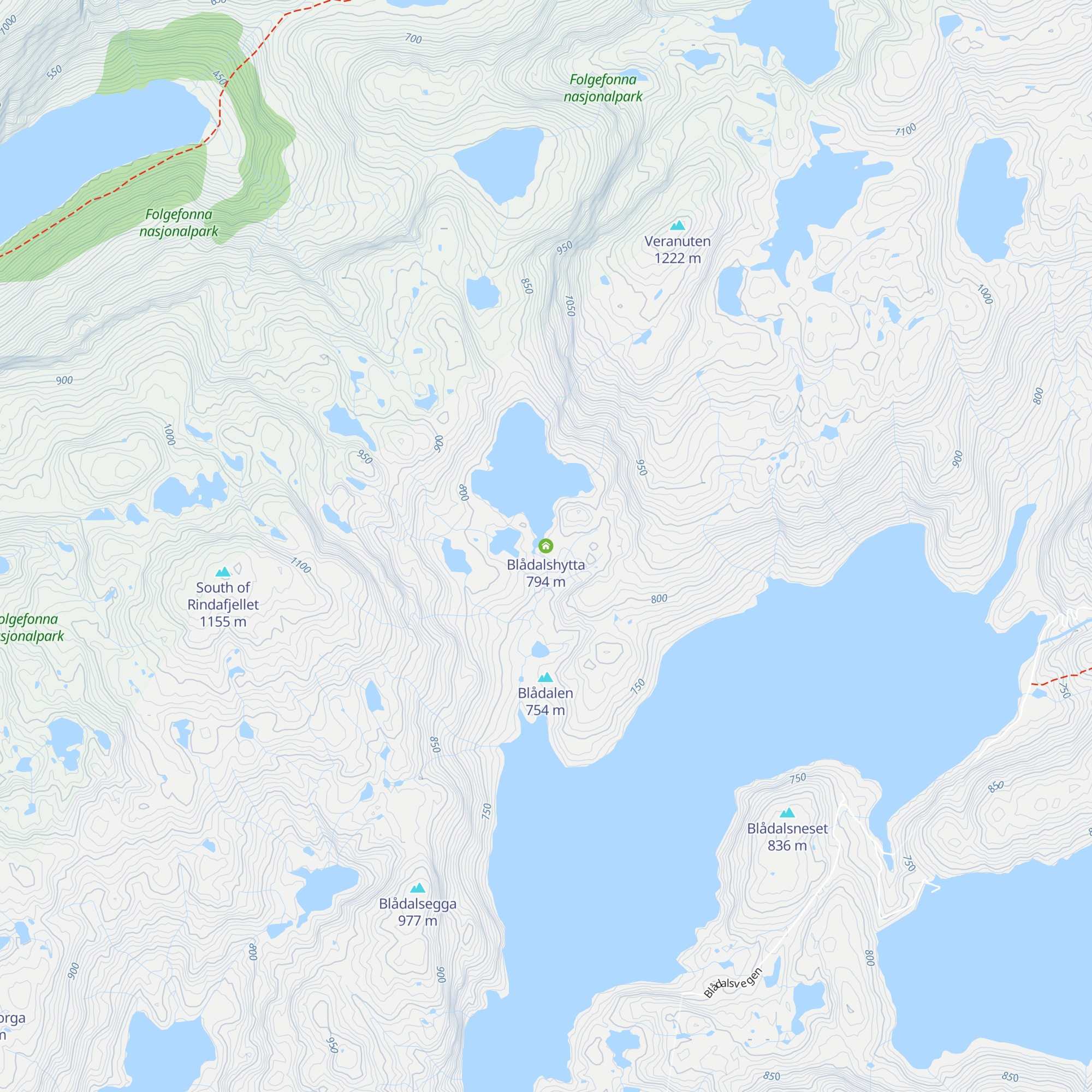 Blådalshytta map