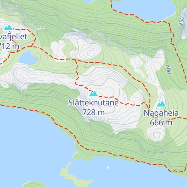 Map of Slåtteknutane