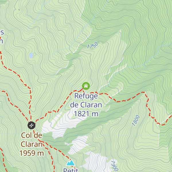 Map of Refuge de Claran