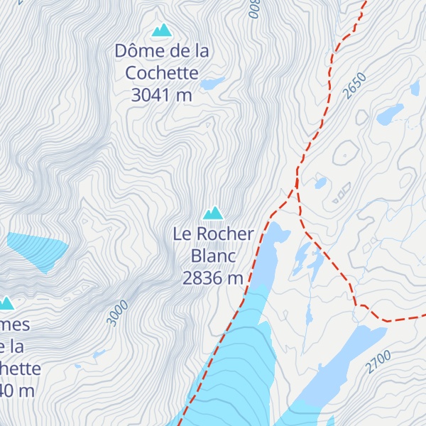 Map of Le Rocher Blanc