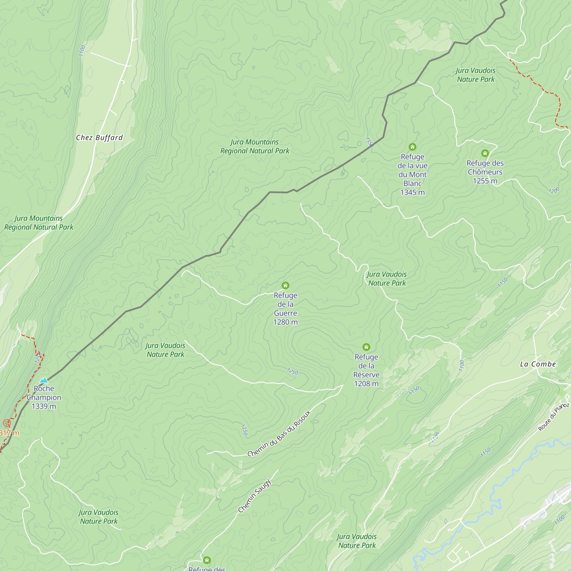 Refuge de la Guerre map