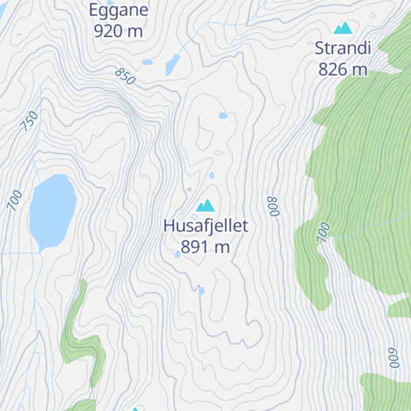 Map of Husafjellet