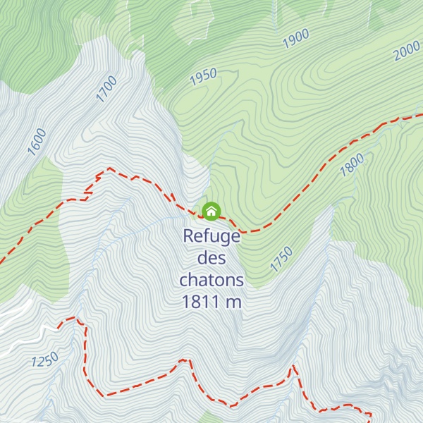 Map of Refuge des chatons