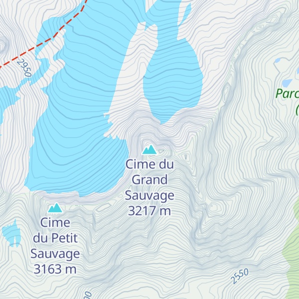 Map of Cime du Grand Sauvage
