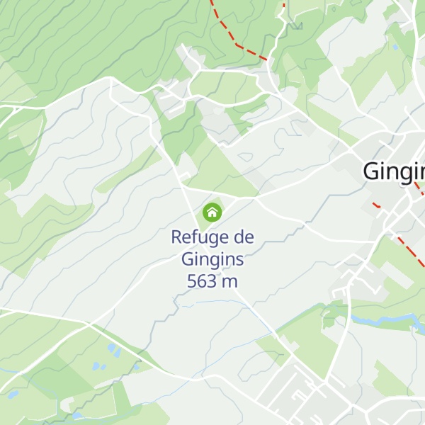 Map of Refuge de Gingins