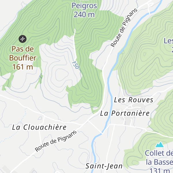 Map of Collet de Clouachière