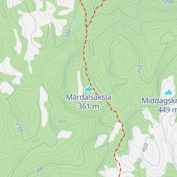 Map of Mårdalsaksla