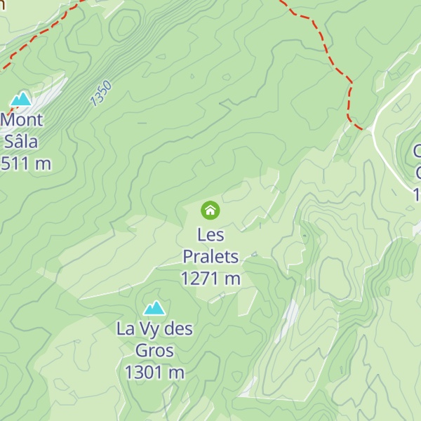 Map of Les Pralets
