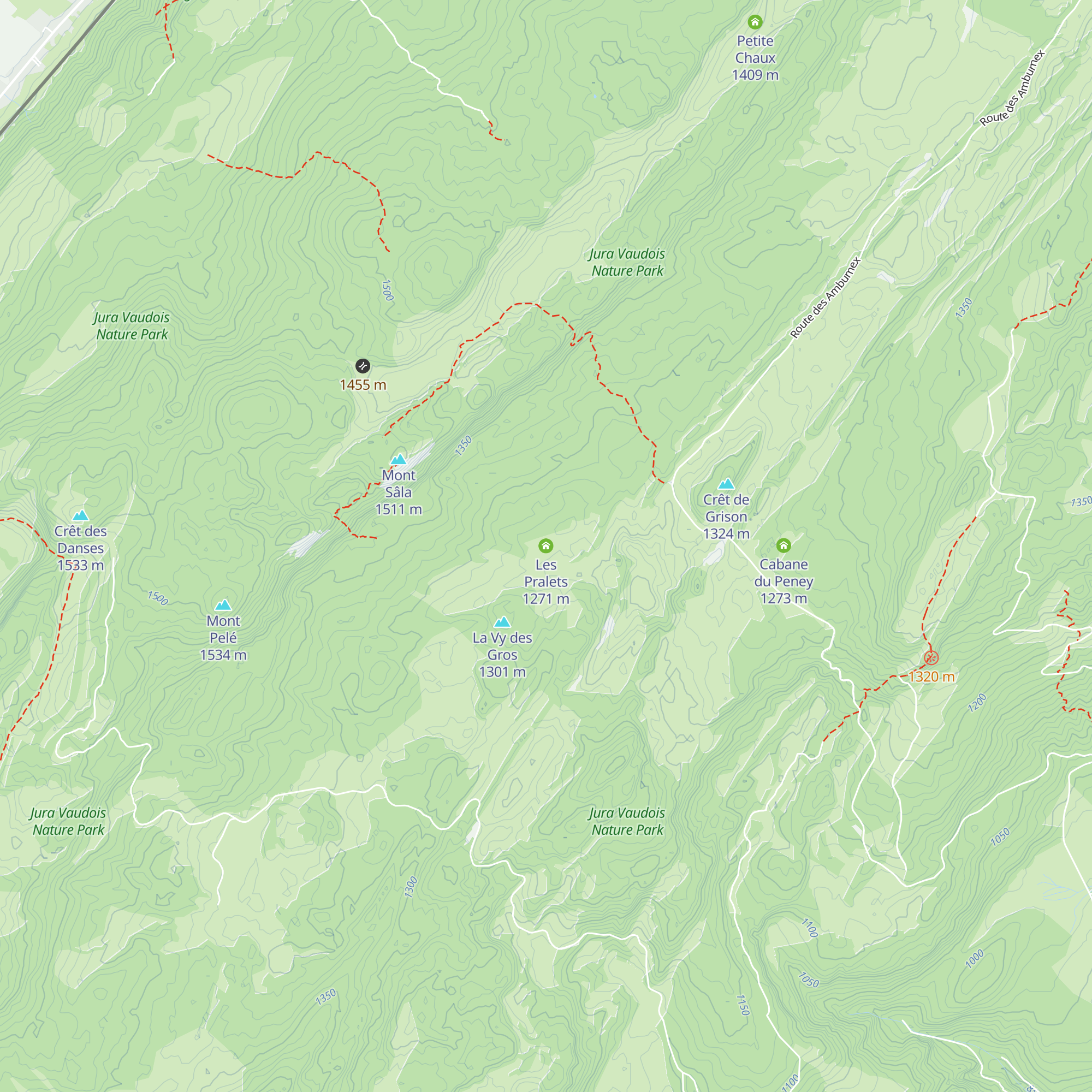 Les Pralets map