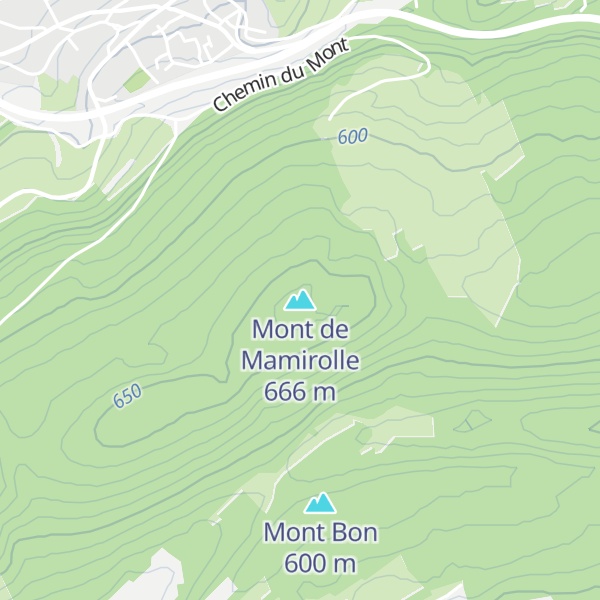 Map of Mont de Mamirolle