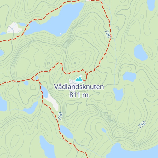 Map of Vådlandsknuten