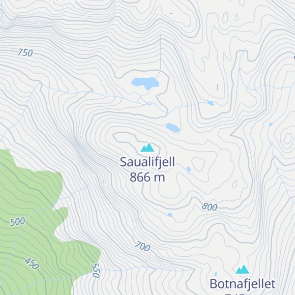 Map of Saualifjell
