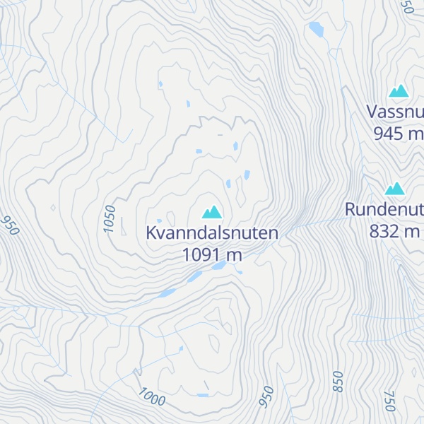 Map of Kvanndalsnuten