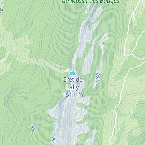 Map of Crêt de Lally