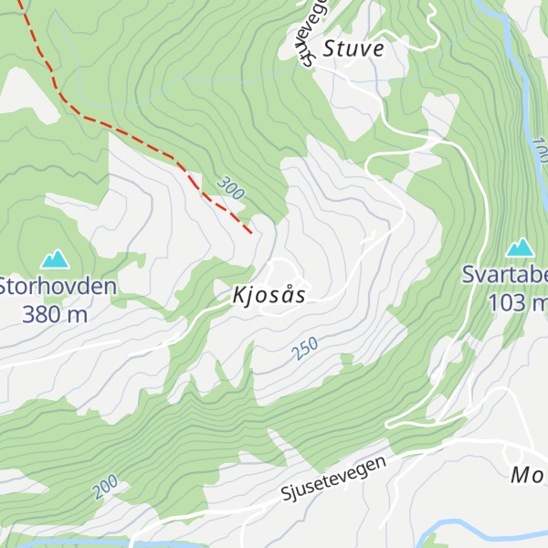 Map of Kjosåslia