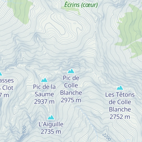 Map of Pic de Colle Blanche