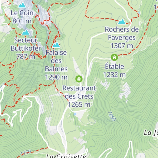 Map of Restaurant des Crets
