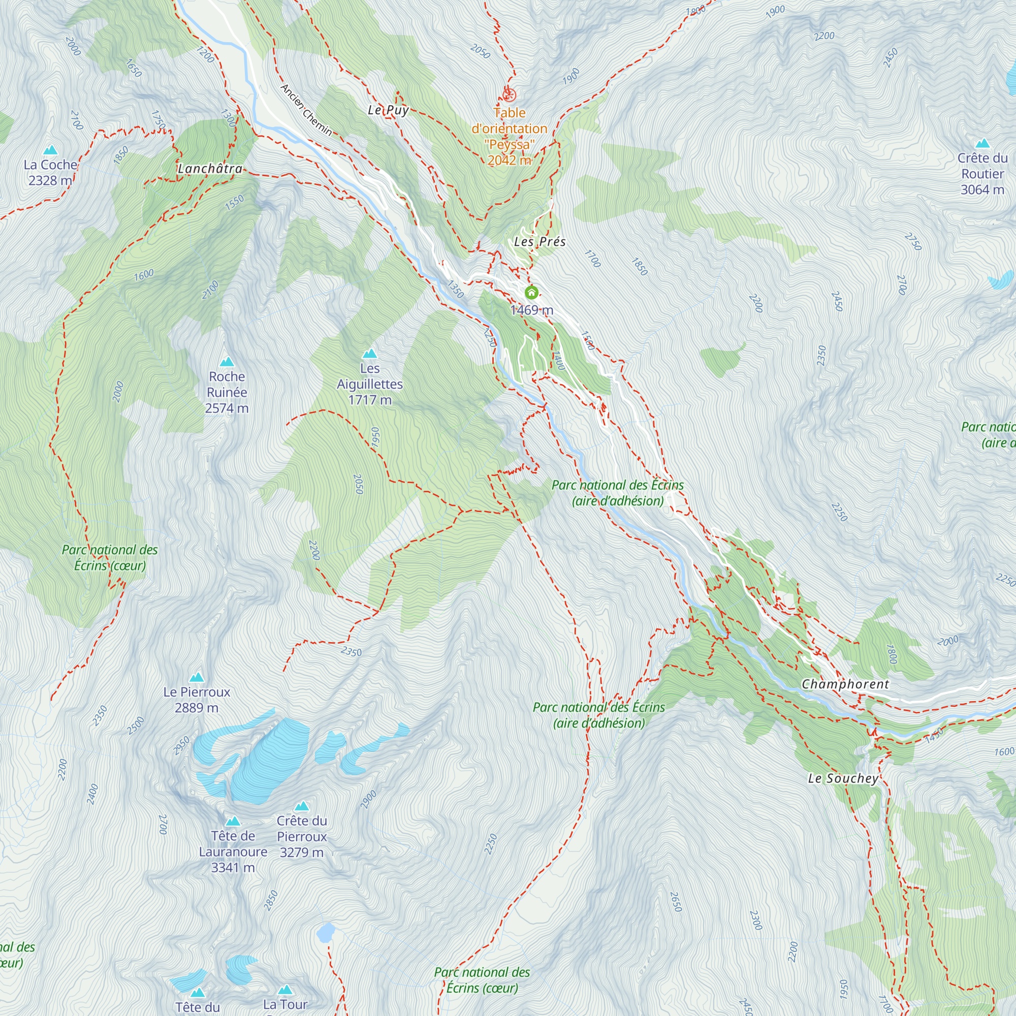 Refuge de l'Alpe du Pin map