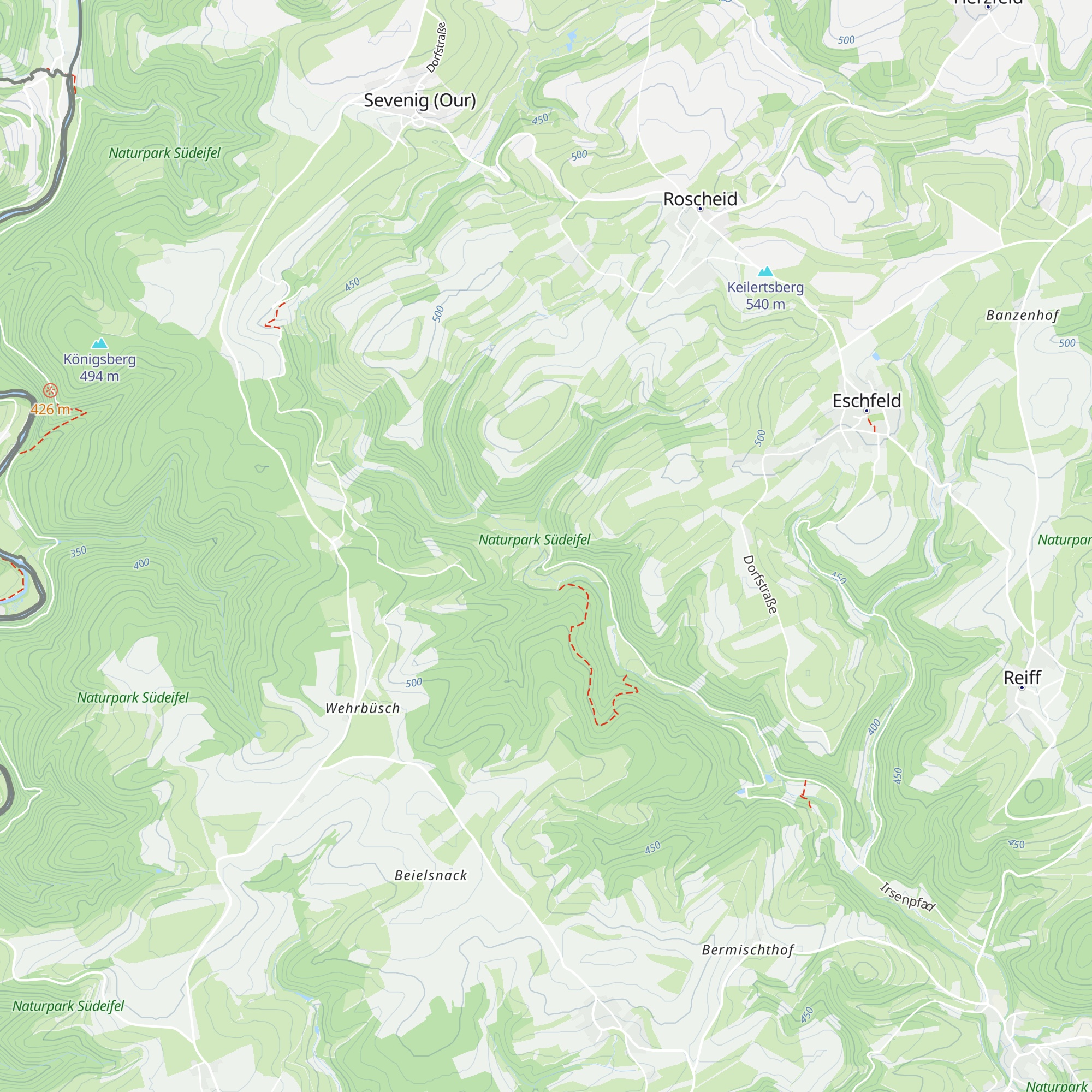 Irsenbach-Hütte map