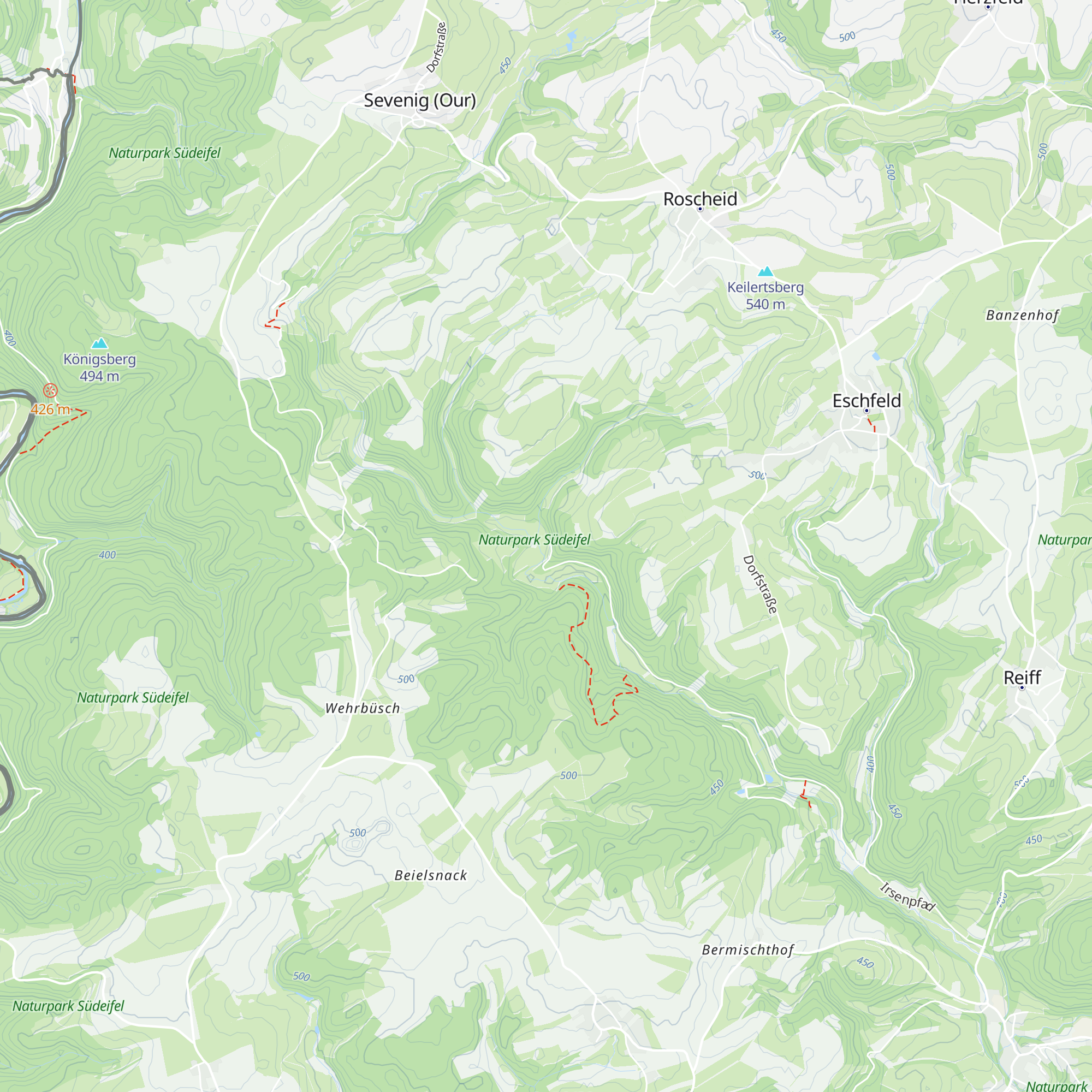 Irsenbach-Hütte map