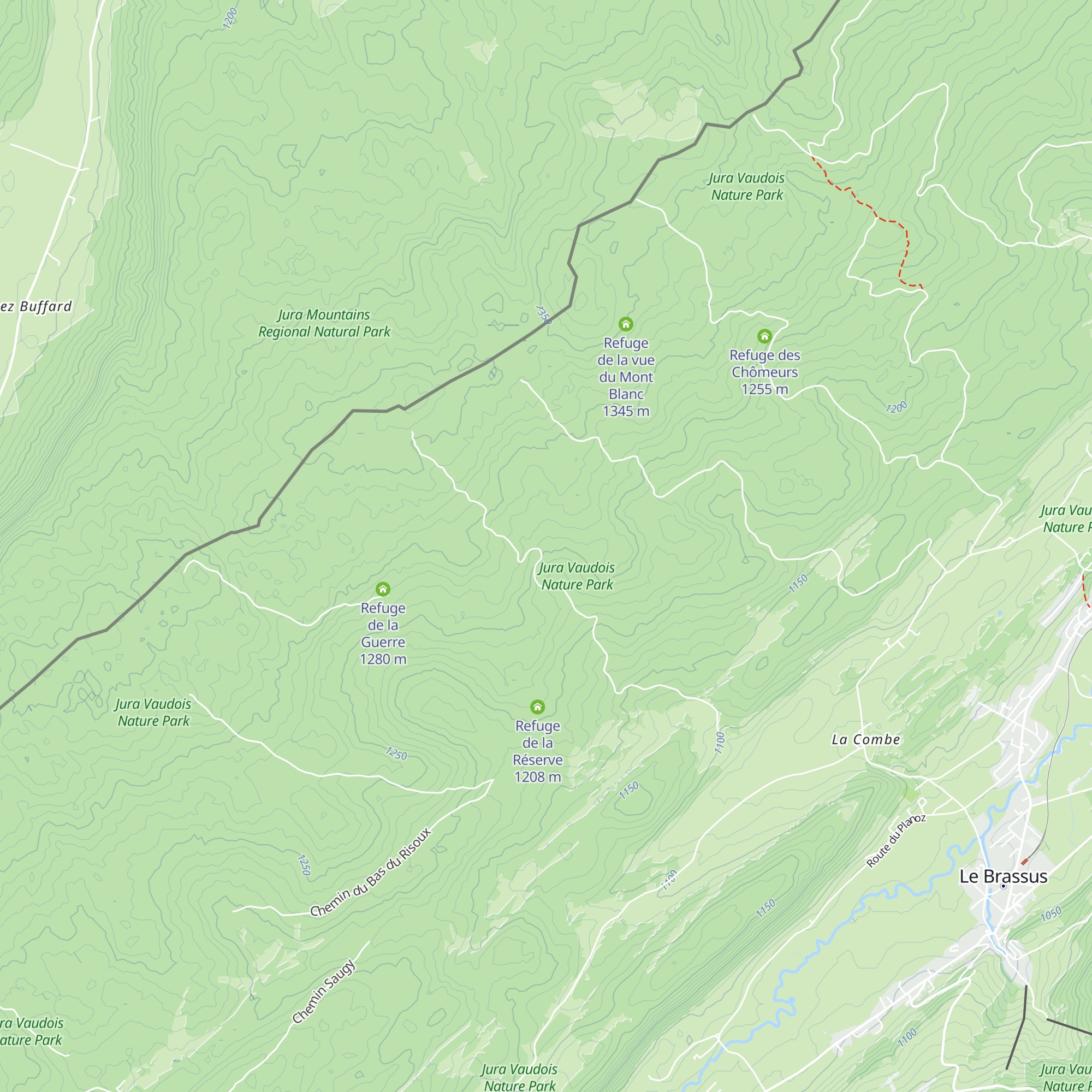 Refuge du Pillichody map