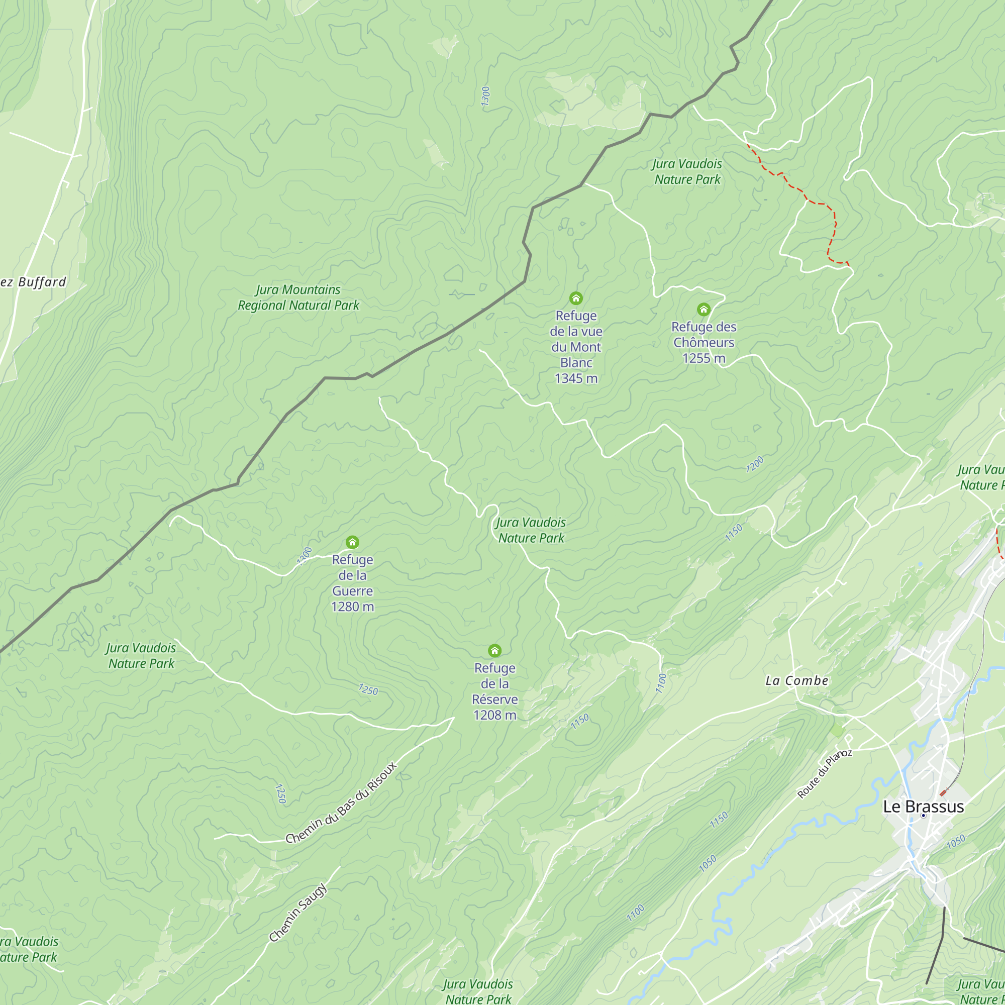 Refuge du Pillichody map