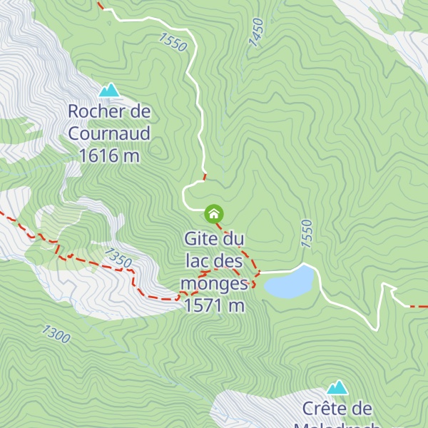 Map of Gite du lac des monges