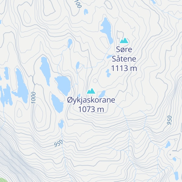 Map of Øykjaskorane