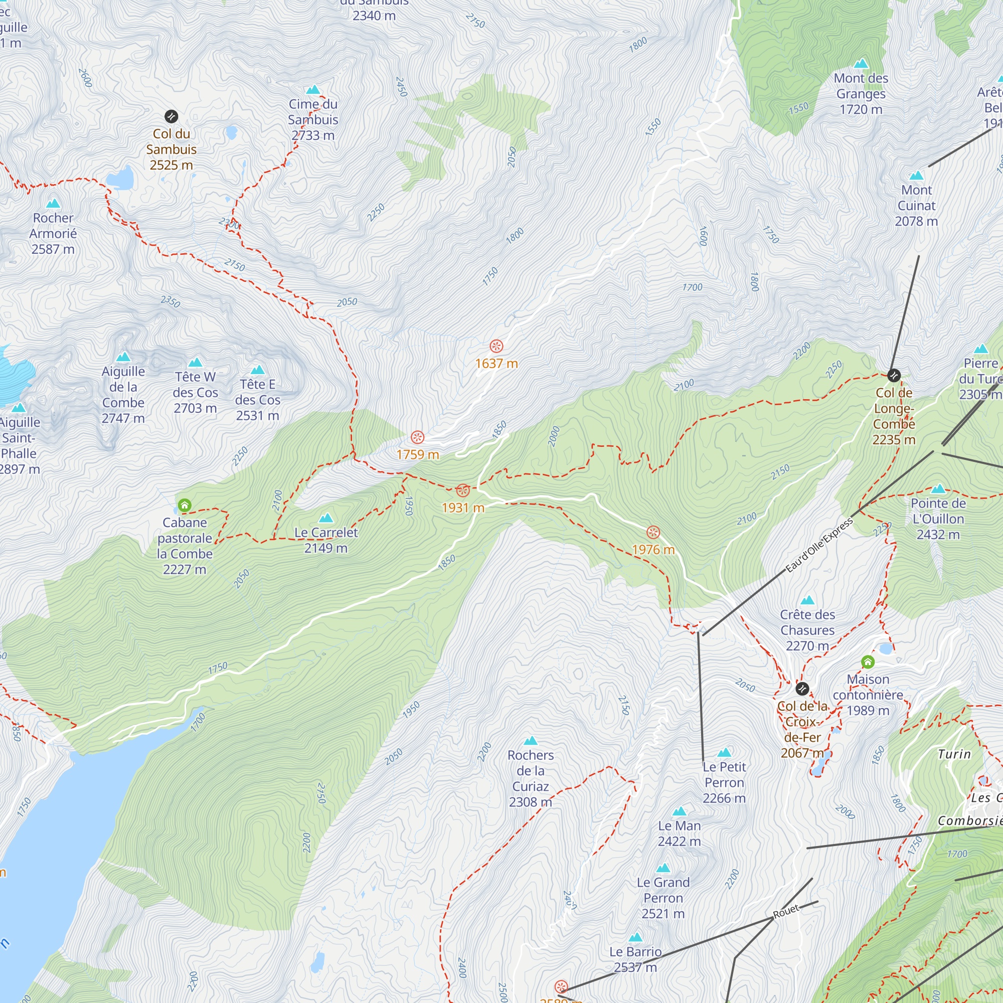Col du Glandon map