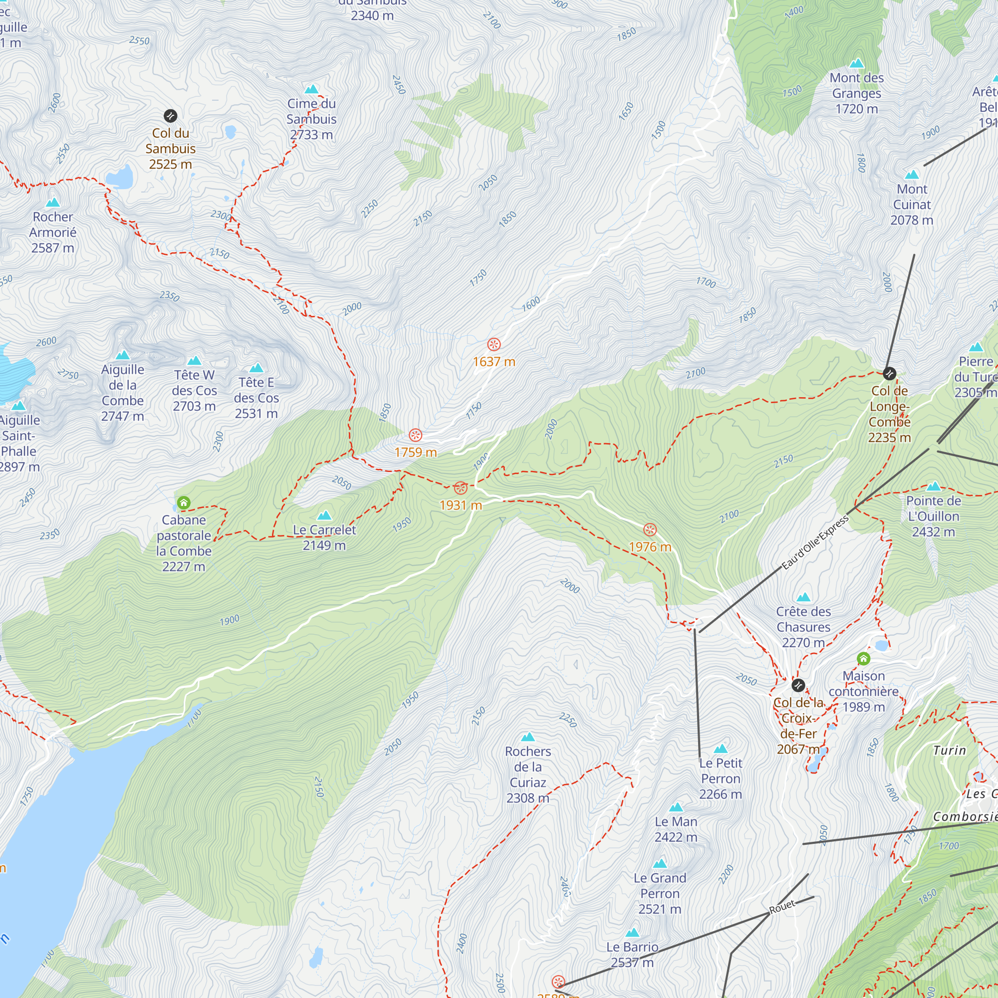 Col du Glandon map