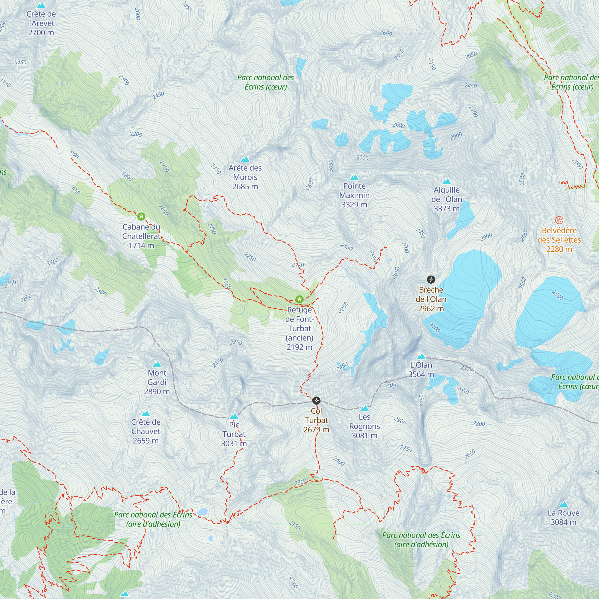 Refuge de Font-Turbat (ancien) map