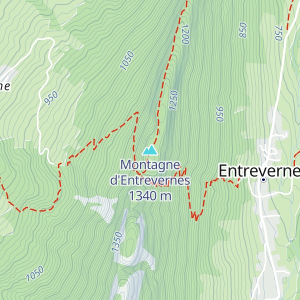 Map of Montagne d'Entrevernes