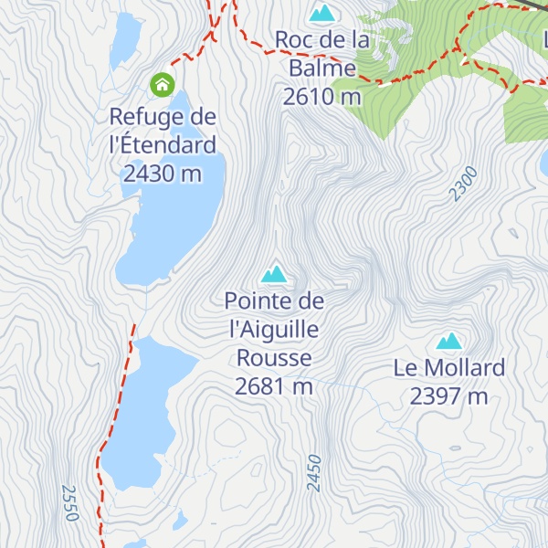 Map of Pointe de l'Aiguille Rousse