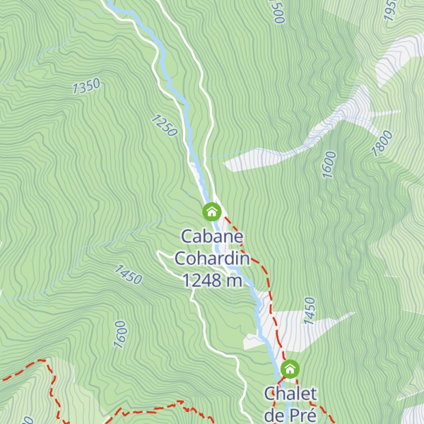 Map of Cabane Cohardin