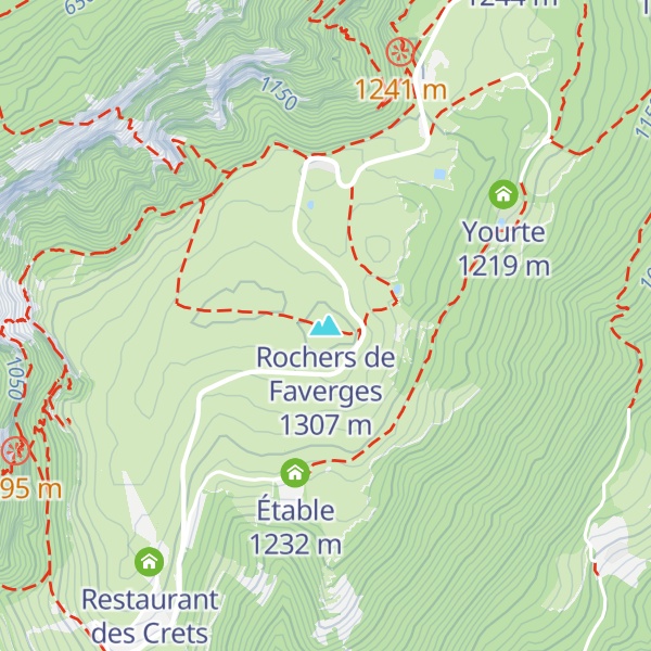 Map of Rochers de Faverges