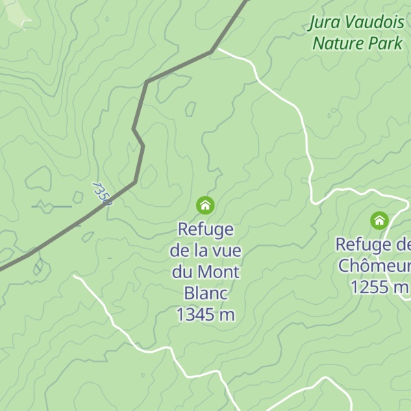 Map of Refuge de la vue du Mont Blanc