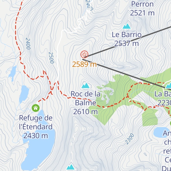 Map of Roc de la Balme